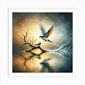 Swallows In Flight Art Print