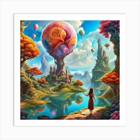 Girl In A Dream Art Print