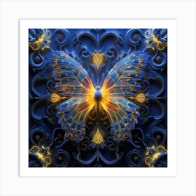 Blue Butterfly 6 Art Print