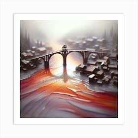 Bridge Over The River Art Print