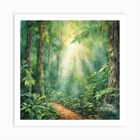 Path In The Jungle Art Print