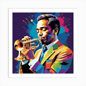 Albedobase Xl Geojazz Trumpet Musician Pop Art Wpaplogy 1 (1) Art Print