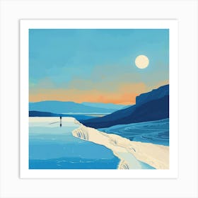 A Pamukkale In Turkey Minimal Illustration 1720349382 1 Art Print