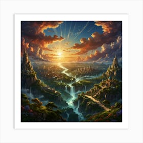 Fantasy Landscape Painting 1 Art Print