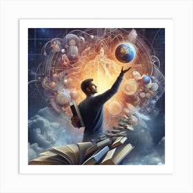 Man Reaching For The Stars Art Print