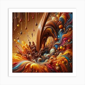 Chocolate Pouring Art Print