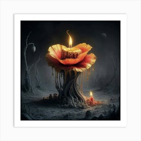 Candle In The Dark Art Print