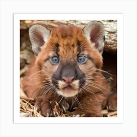 Mountain Lion Cub Art Print