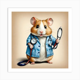 Doctor Hamster 7 Art Print