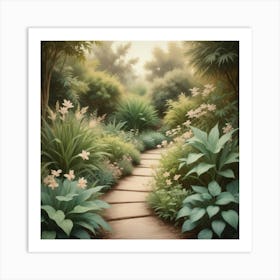 Path In The Garden Art Print