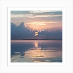 Sunrise Over Water Art Print