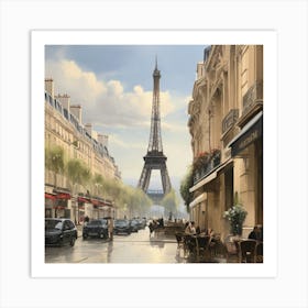 Paris Street Scene.2 Art Print