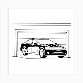 Car In Garage 2 Art Print