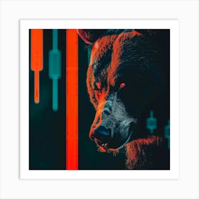 Bear With Red Eyes Art Print