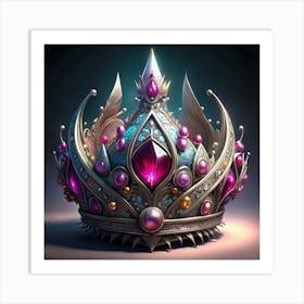 A Fantasy Crown With Gems And Ornate Design Art Print