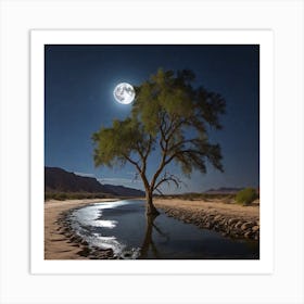 Lone Tree In The Desert Art Print