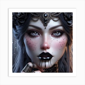 Gothic Beauty 1 Art Print