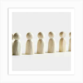 White People In A Row Art Print