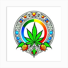 Cannabis Leaf Art Print