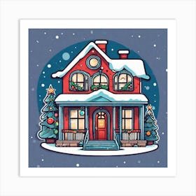 Christmas House 146 Art Print