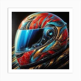 Motorcycle Helmet Art Print