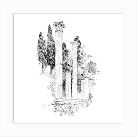 Pillars And Trees Art Print