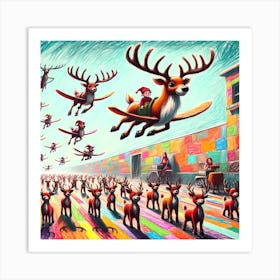 Super Kids Creativity:Santa'S Reindeer 2 Art Print