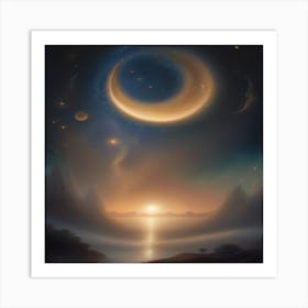 Moon In The Sky Art Print