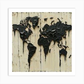 World Map Art 4 Art Print