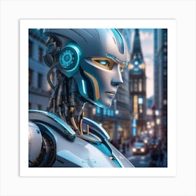 Futuristic Robot 26 Art Print