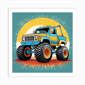 Monster truck Art Print