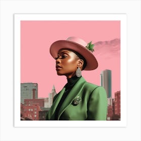 Woman In A Hat 52 Art Print