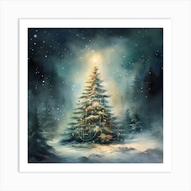 Enchanted Evergreen Elegance Art Print