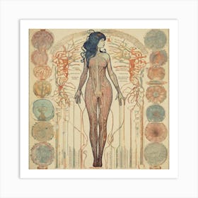 Lady Bits Nouveau Series - 1 Art Print