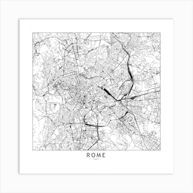Rome Map Art Print I