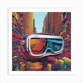 New Poster For Ray Ban Speed, In The Style Of Psychedelic Figuration, Eiko Ojala, Ian Davenport, Sci (2) Art Print