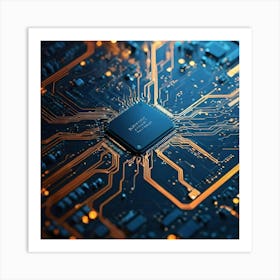 Computer Circuit Board 16 Art Print