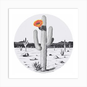 Cactus Flower Art Print