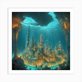 Underwater City Art Print