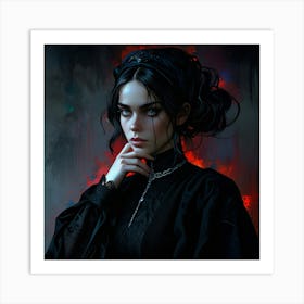 Gothic Girl 3 Art Print