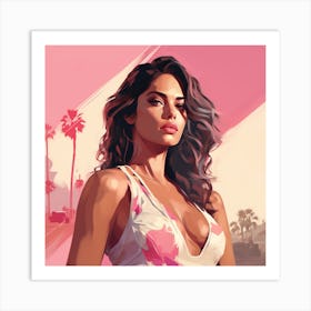 Grand theft auto Adrianna Lima Art Print