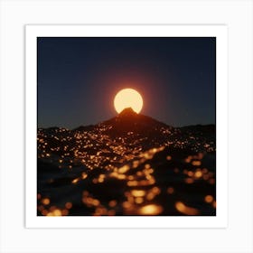 Sun Rising Over The Ocean Art Print