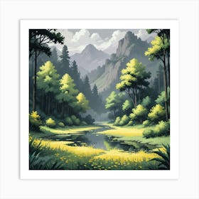 Landscape Painting 27 Art Print