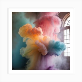 Colorful Smoke Art Print