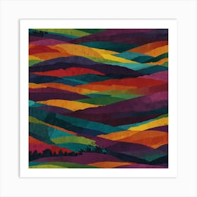 Rainbow Valleys Art Print