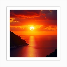 Sunset In Croatia Art Print