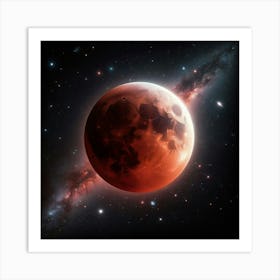 Red Planet In Space Art Print