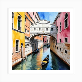 Venice Bridge Art Print