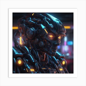 Futuristic Robot 58 Art Print