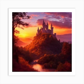 Sunset Citadel Art Print